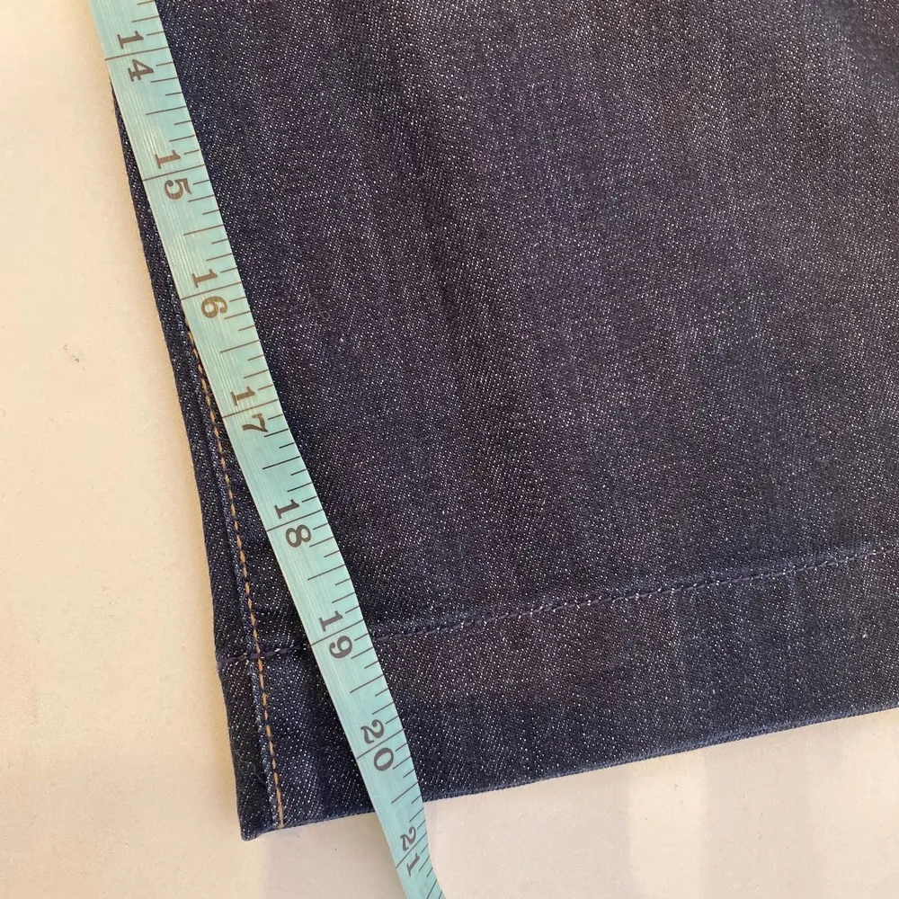 7FAMK Crop Dojo Capri Denim Jeans Cotton Dark Blue EUC Sz 29 - Image 12