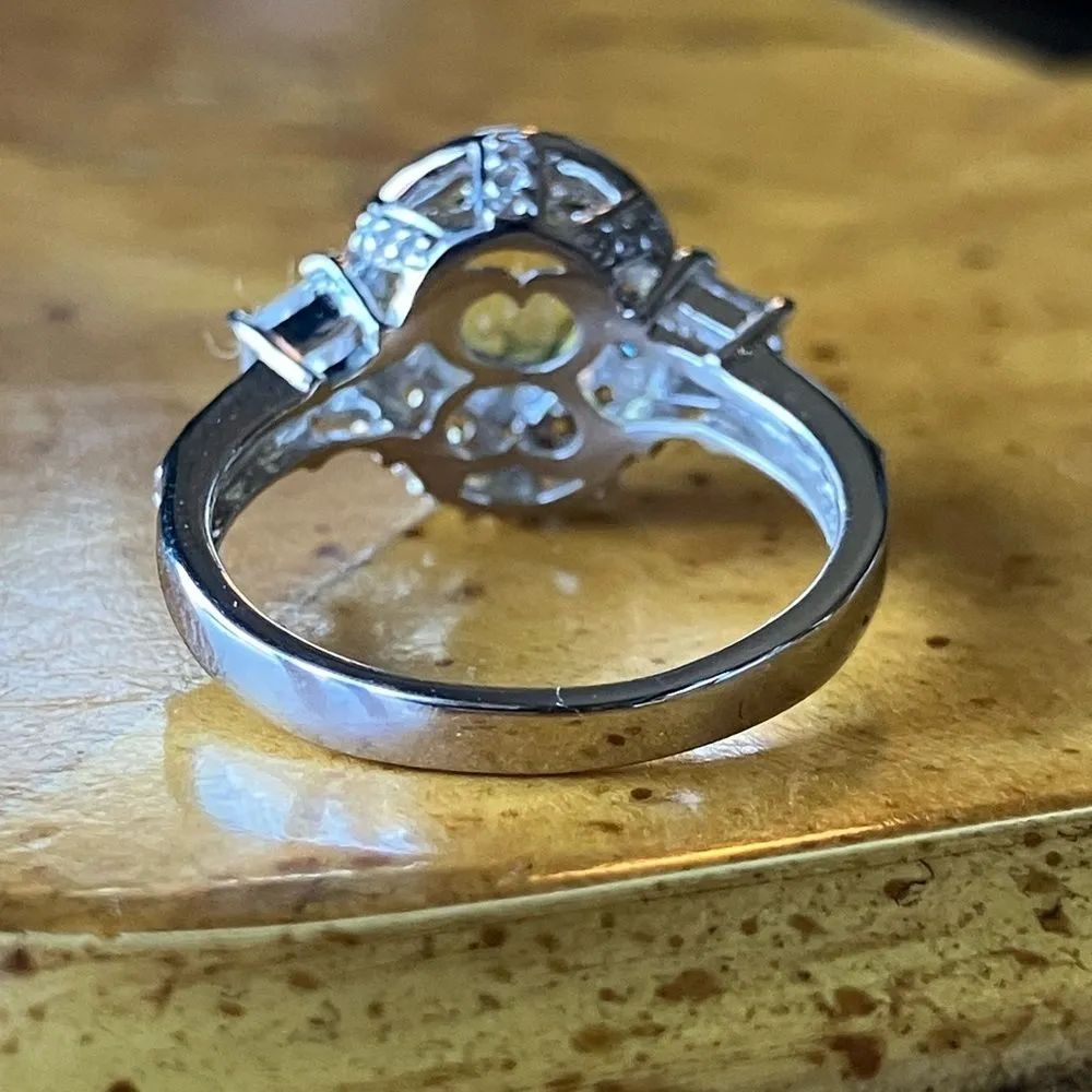 Natural Yellow Sapphire Sterling Silver Ring Size 5 - Image 7