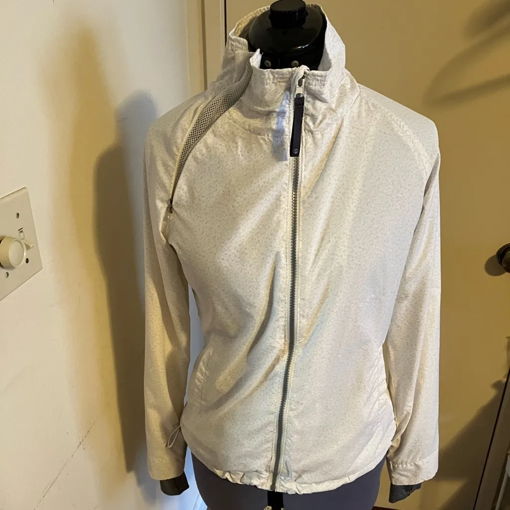Mondetta White Gray Athletic Fullzip Workout Running Jacket Womens Size S - Image 2