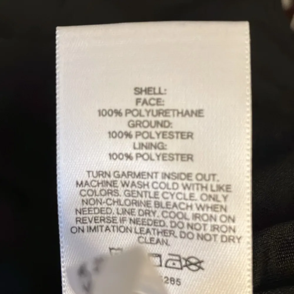 Express: Black Soft Faux Leather Moto style long sleeve Top- Soft- XL - Image 16