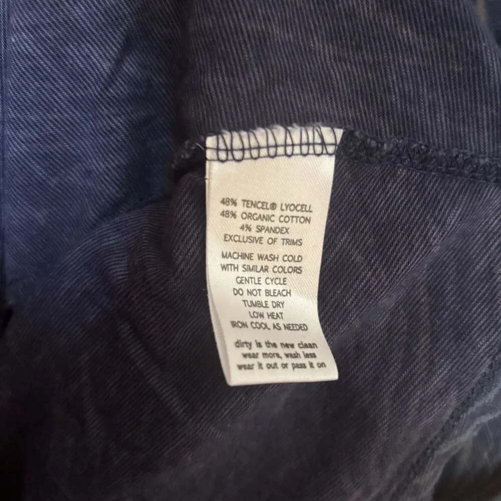 Horny Toad Rosalinda Dress Small Multicolor Artsy Print V Neck Organic Semi Fit - Image 7