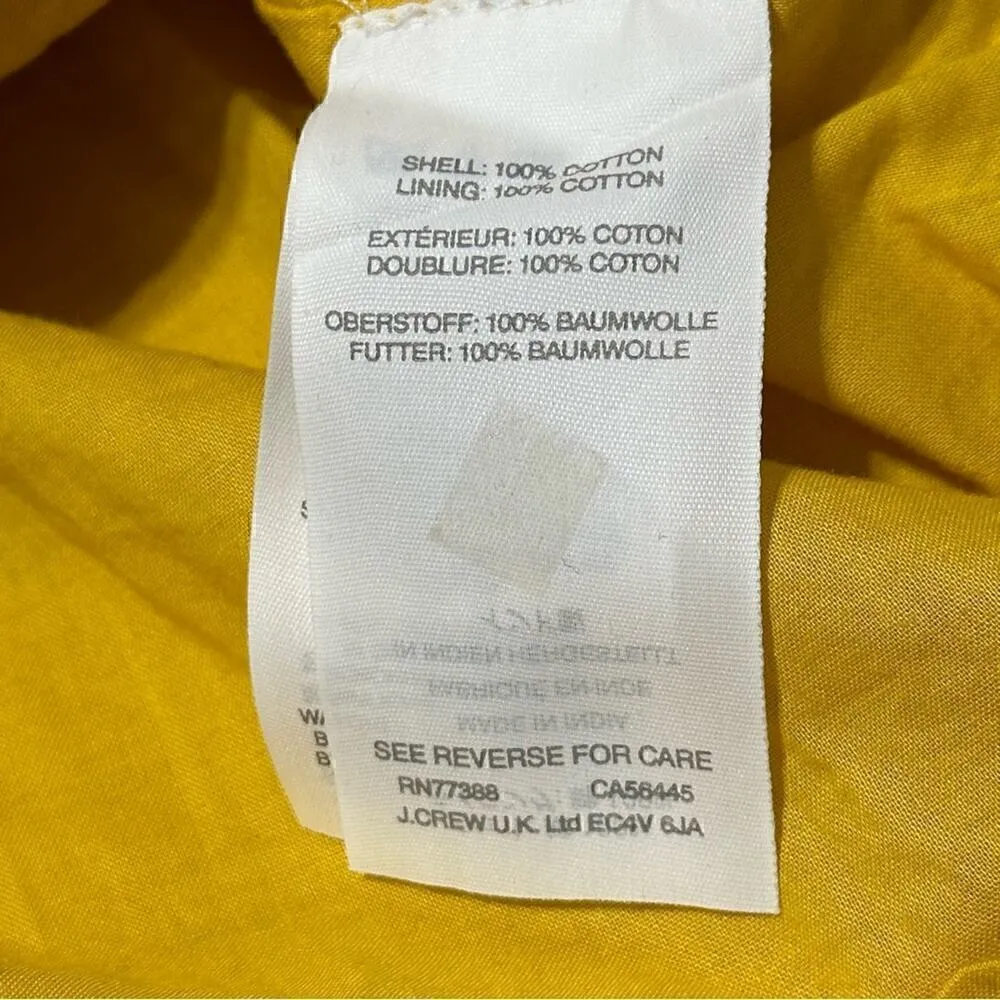 Point Sur J. Crew Women’s Size 2 Yellow Layered Cotton Tie Shoulder Dress - Image 7