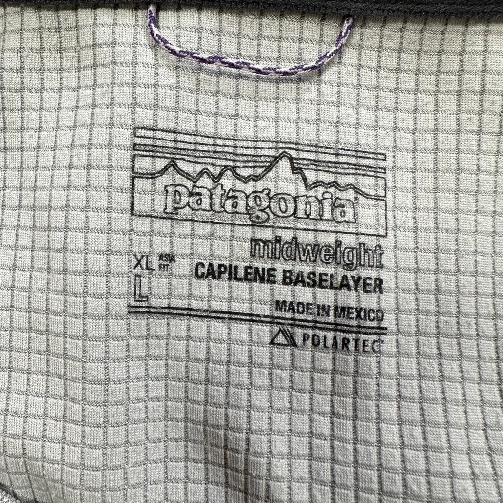 Patagonia Women’s Midweight Capilene Baselayer Shirt Longsleeve Polartec Gray L - Image 10