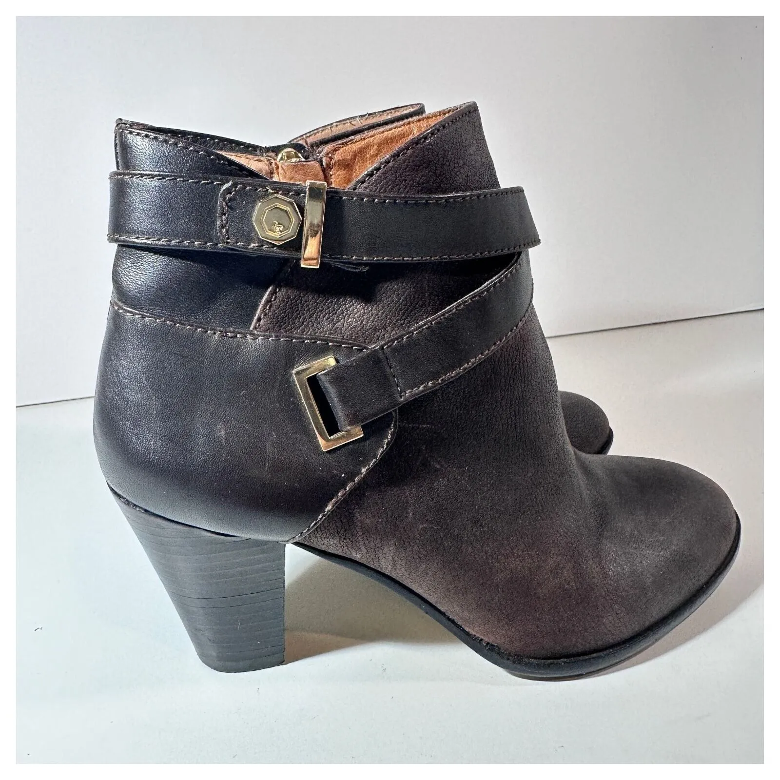 Louise et Cie Lo Ranier‎ Booties Womens Sz 8 Leather Western Cowgirl Chic Style - Image 3