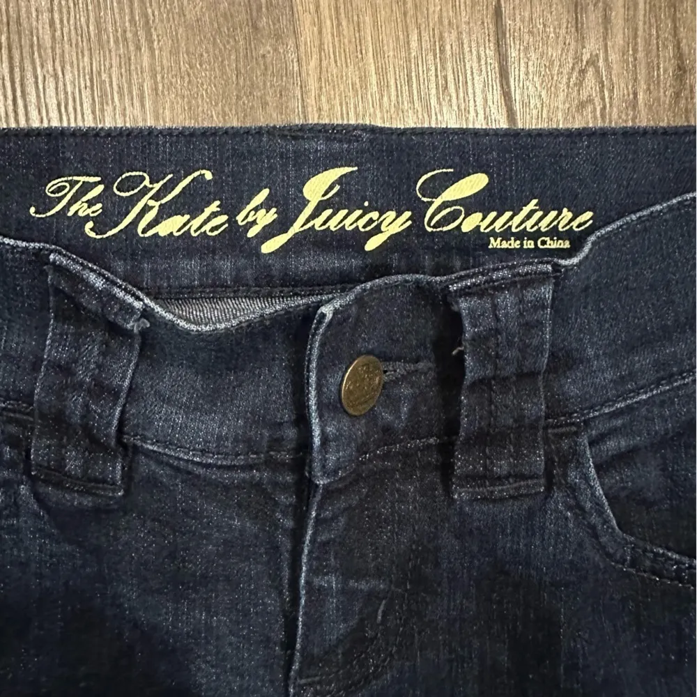 Juicy Couture Jeans Womens 26 Blue Low Rise Dark Wash 5 Pocket The Kate *hemmed - Image 6