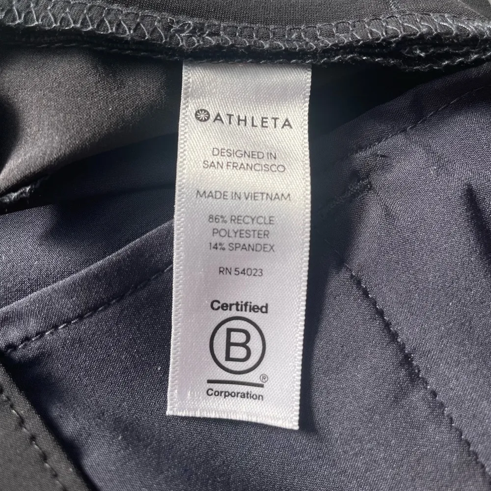 Athleta Women Wide Leg Navy Blue w Black Pinstripe “Tux”Athletic Pants - Image 10