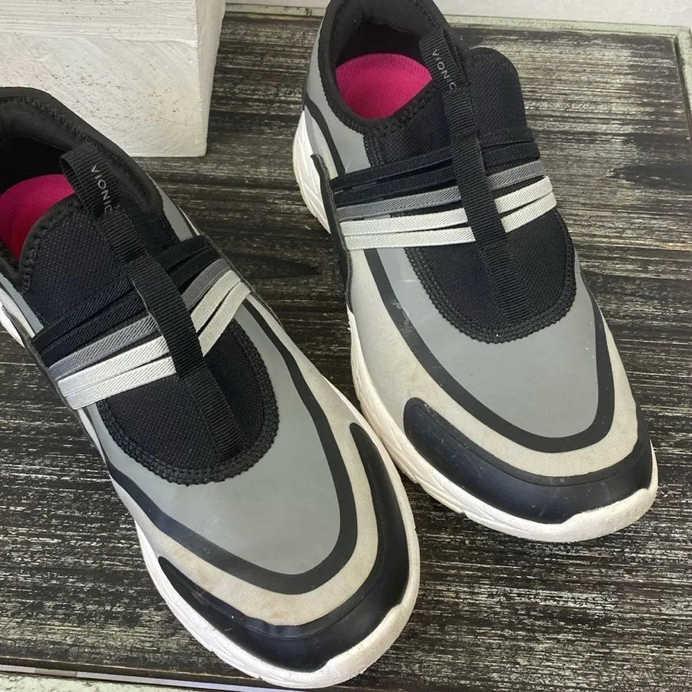 Vionic Black & Gray Slip On Athletic Sport Shoes 6 - Image 6