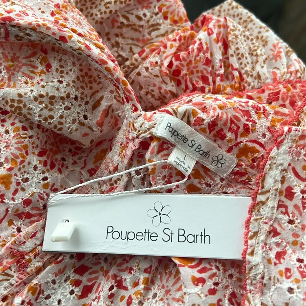 Poupette St Barth Della Long Dress, Pink Ceramique Size L New w/Tag - Image 8