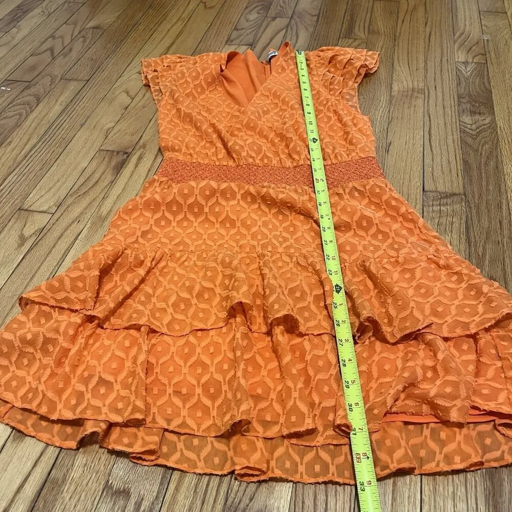 ALICE AND OLIVIA‎ Markita Smocked Fil Coupé Silk And Cotton-blend Mini Dress - Image 7