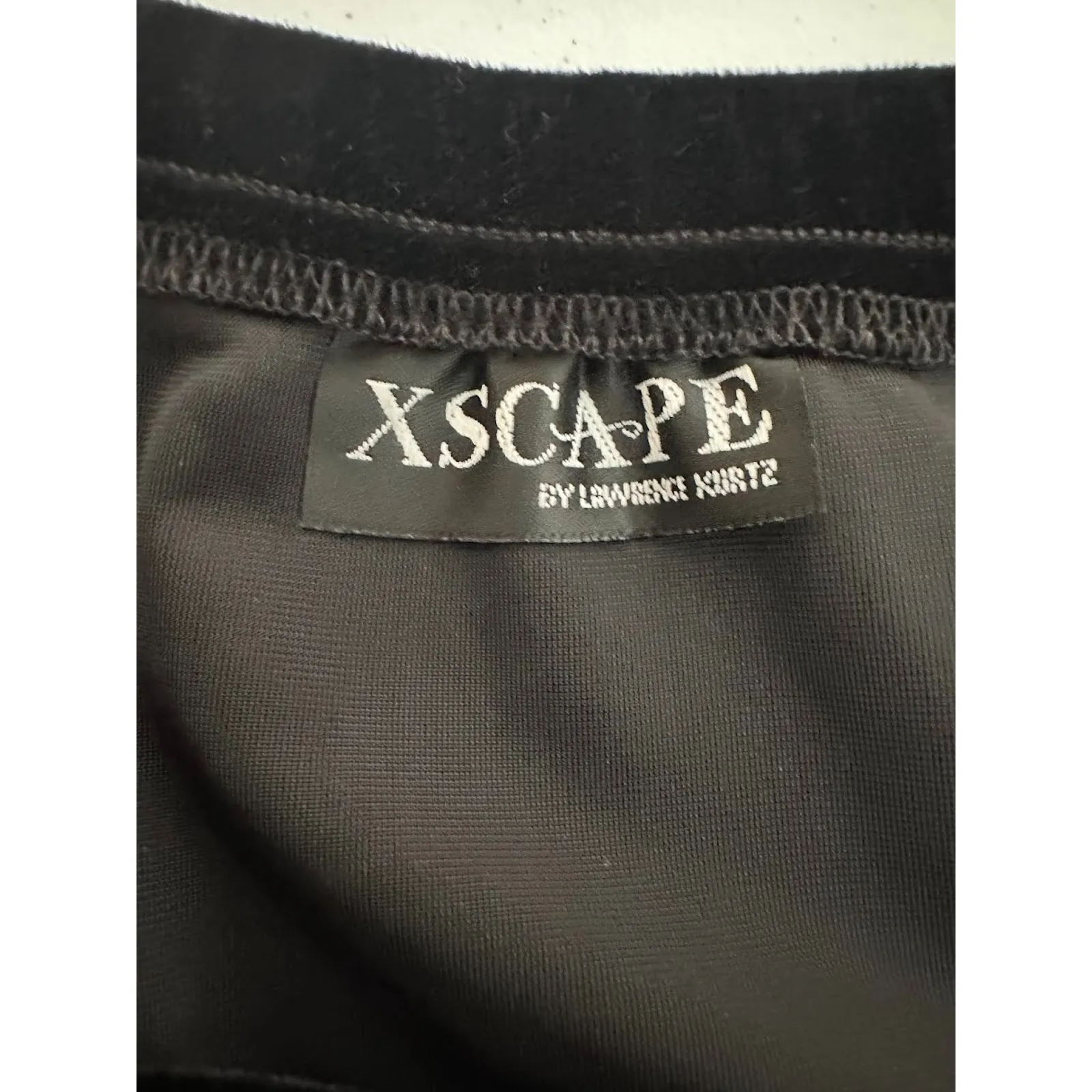 XSCAPE Black Velvet Maxi Skirt Whimsigoth Witchy Vamp Formal Y2K USA Size 1X - Image 4