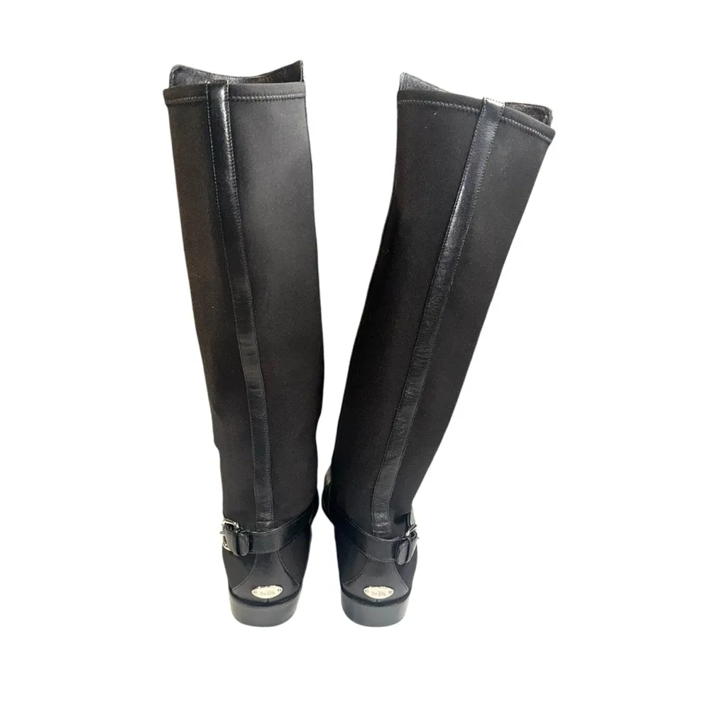 Coach Liza Black Leather Riding Boots 7 - Image 6