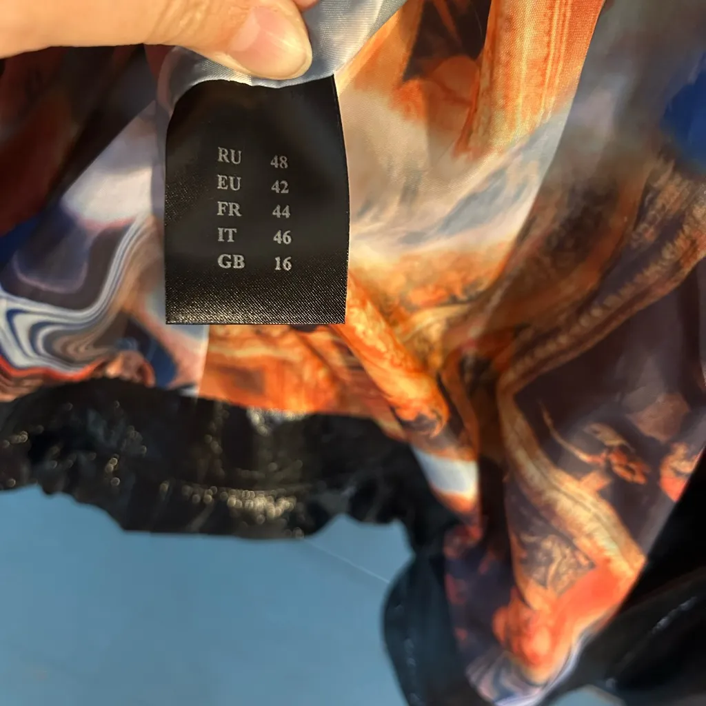 Stella Rossa Patent Leather Black Jacket W/Removable Fur Trim & Belt | EUR 42 Size L - Image 7