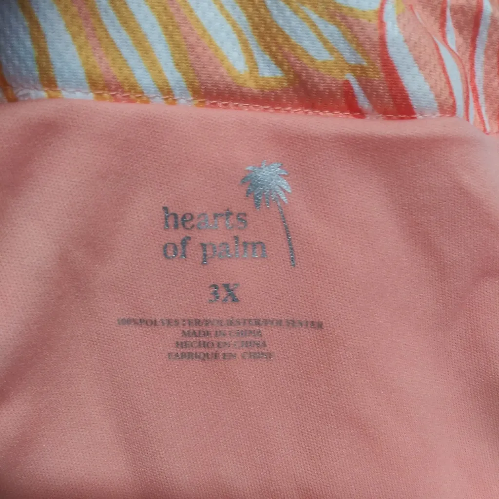 Hearts of Palm Womens Pastel Tropical Leaves Skort Athletic Golf Size 3X Pink - Image 5