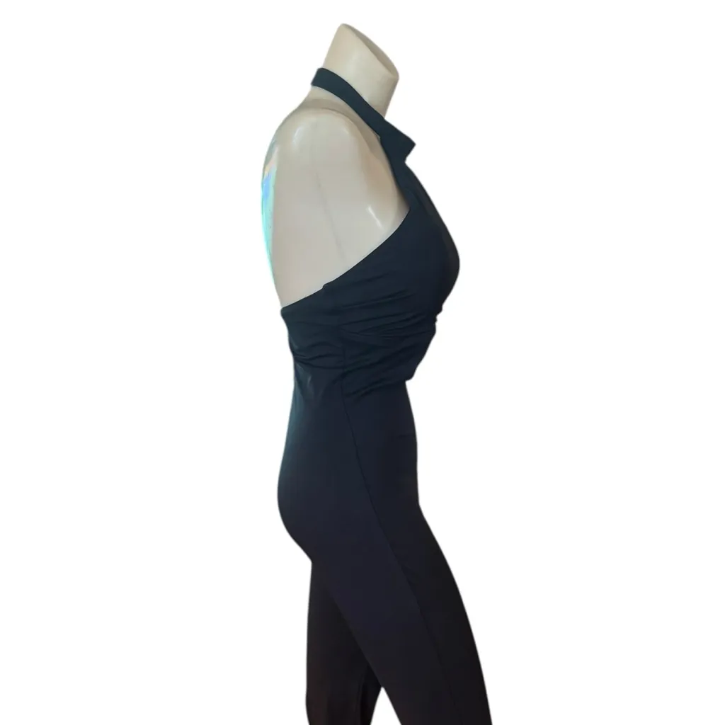 Popilush Black Halter Jumpsuit Medium - Image 5