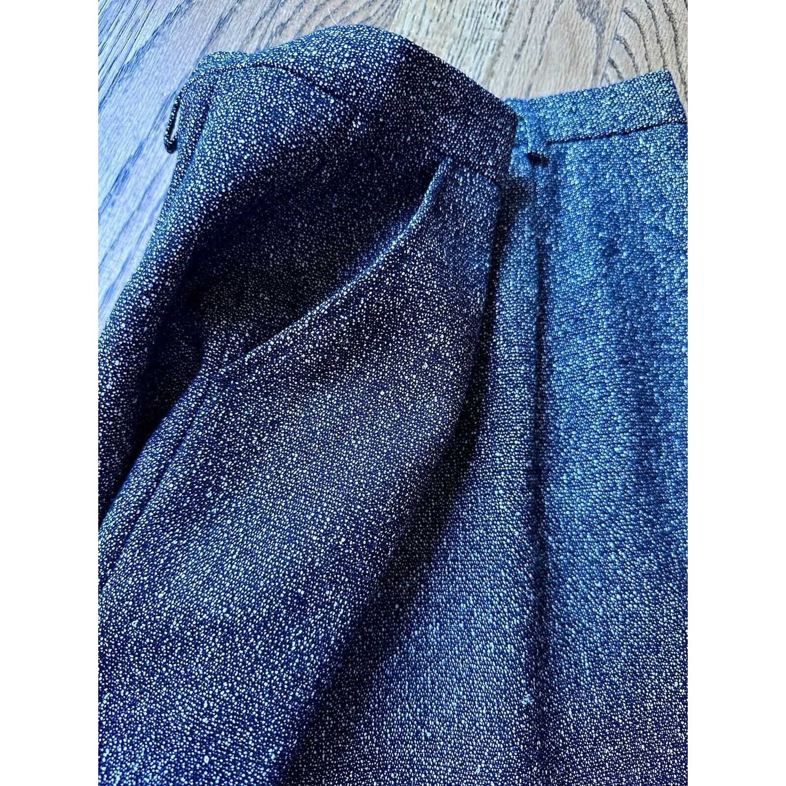 Vtg 90s Pendleton Womens 8 Wool Blend Black White Tweed Pocket Pencil Skirt EUC‎ - Image 7