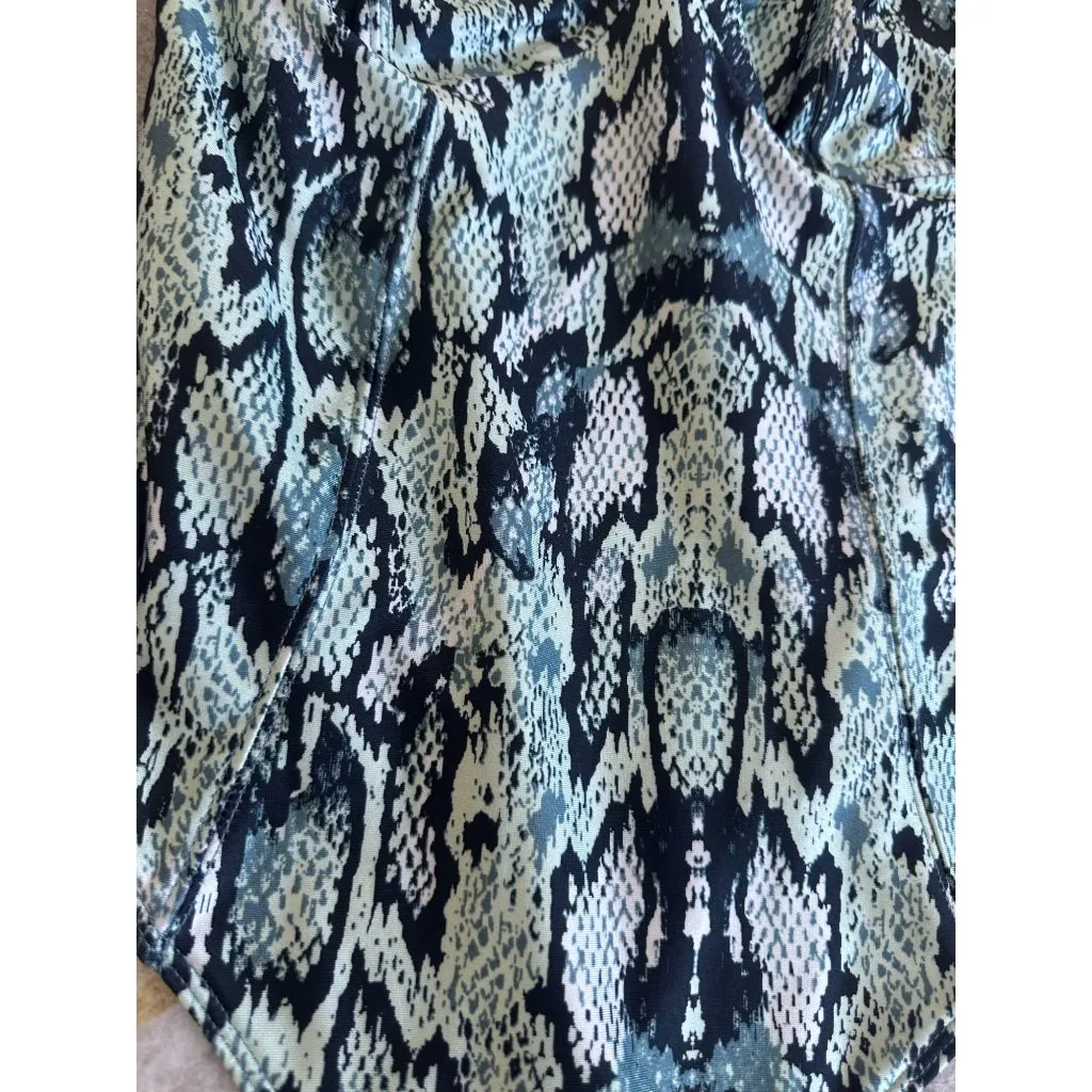 OUT FROM UNDER Snake Print Bodysuit Size Medium - Image 2