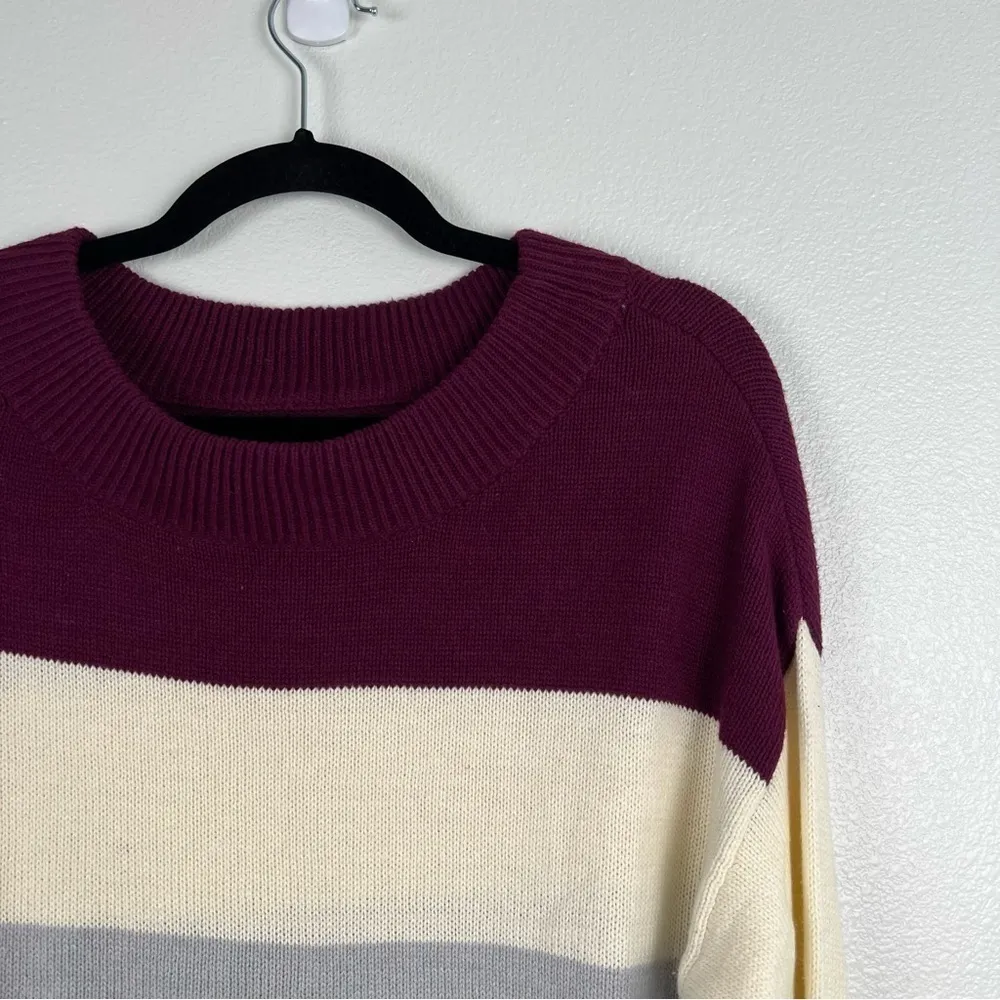 𝅺lucky Brand Colorblock Striped Knit Sweater Sz‎ S - Image 4