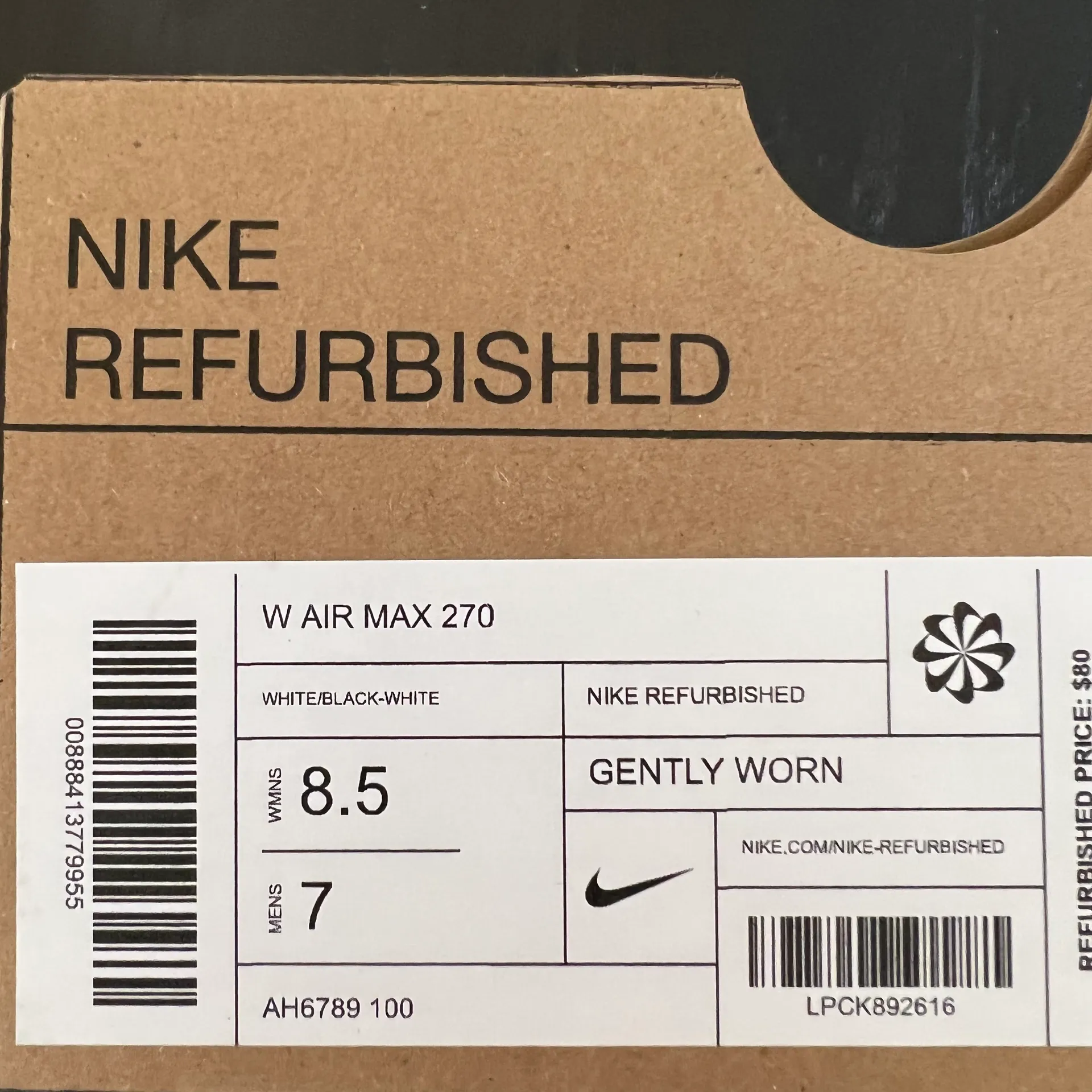 Nike New  Air Max 270 White Black - Image 12