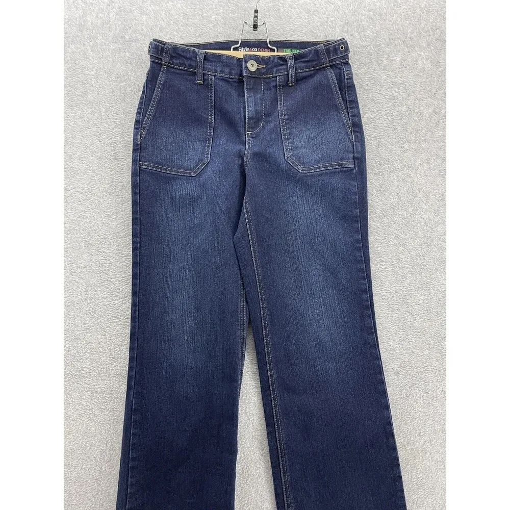 Style & Co Denim Women's Blue Jeans Dark Trousers Size 4 Straight Leg - Image 13