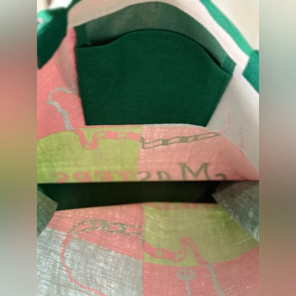 New Masters Multicolor Jute Tote Bag Green - Image 3