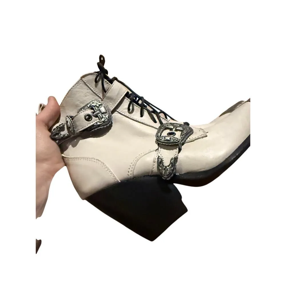 NWT Free People Briar Buckle Lace Up Boots Sz. 36 (US 6) - Image 6