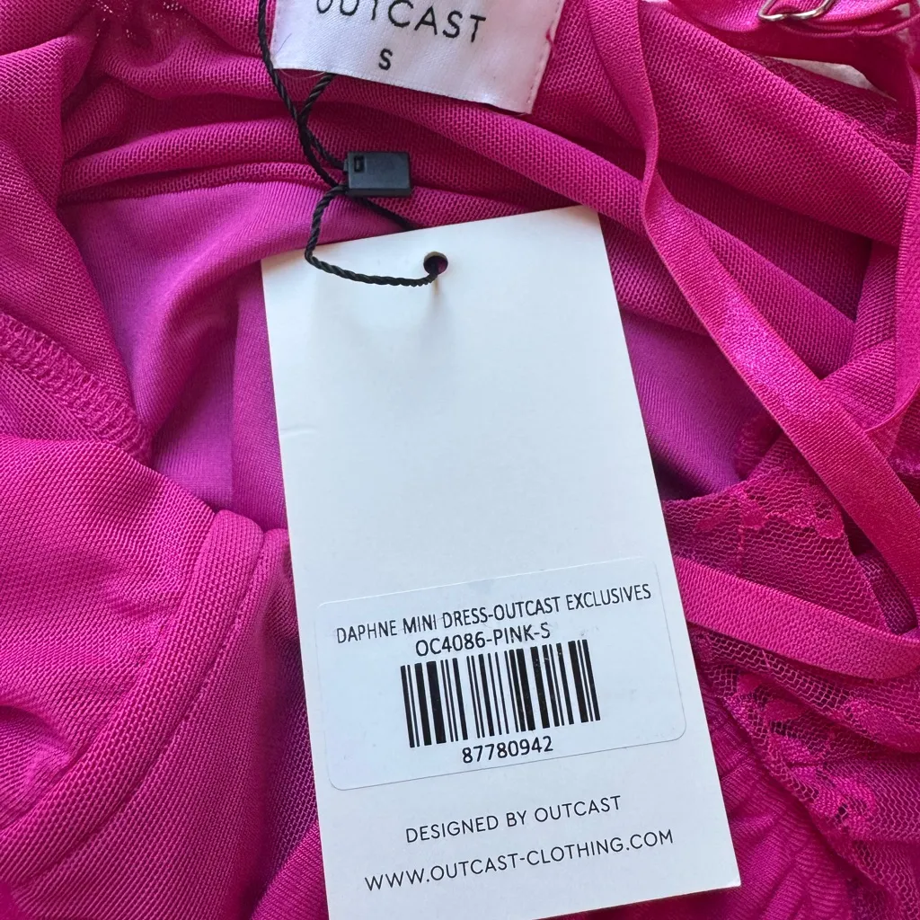 Outcast Hot Pink Mini Dress - Image 3