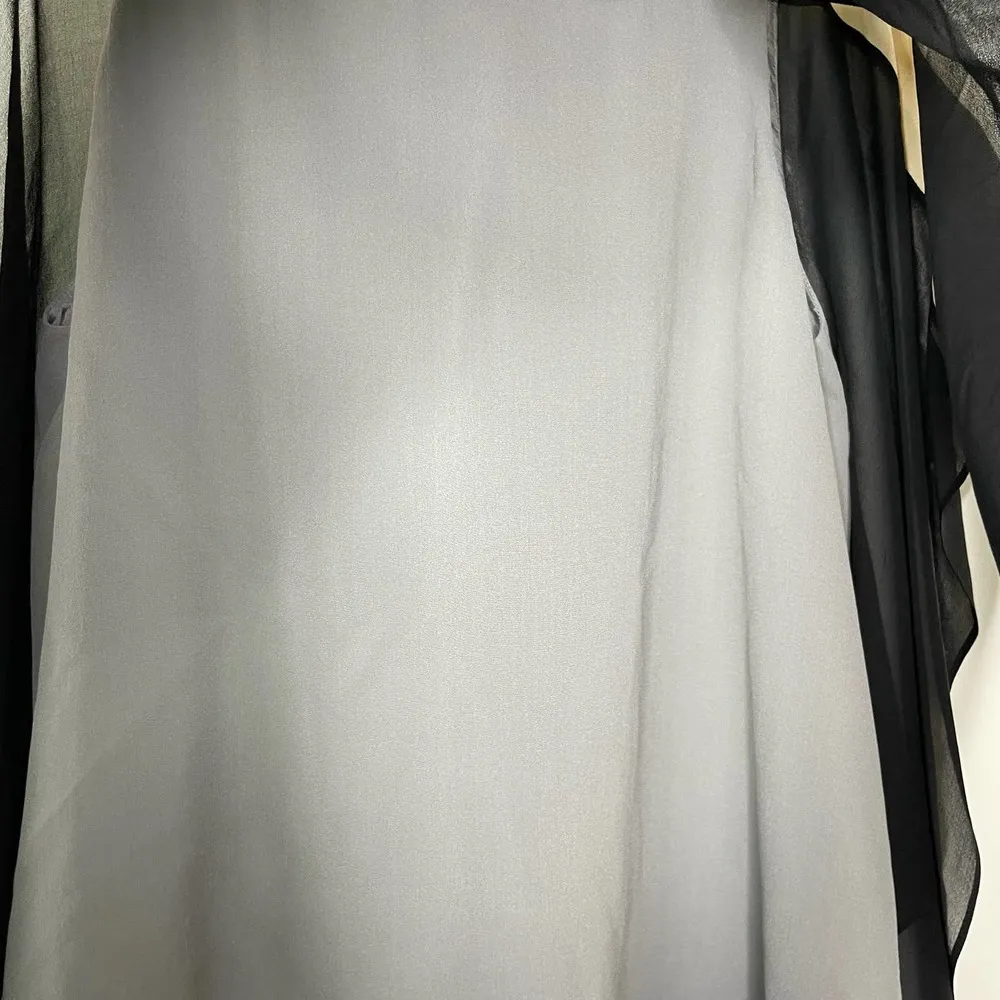 Eileen Fisher  Silk ColorBlock Georgette Blouse M - Image 7