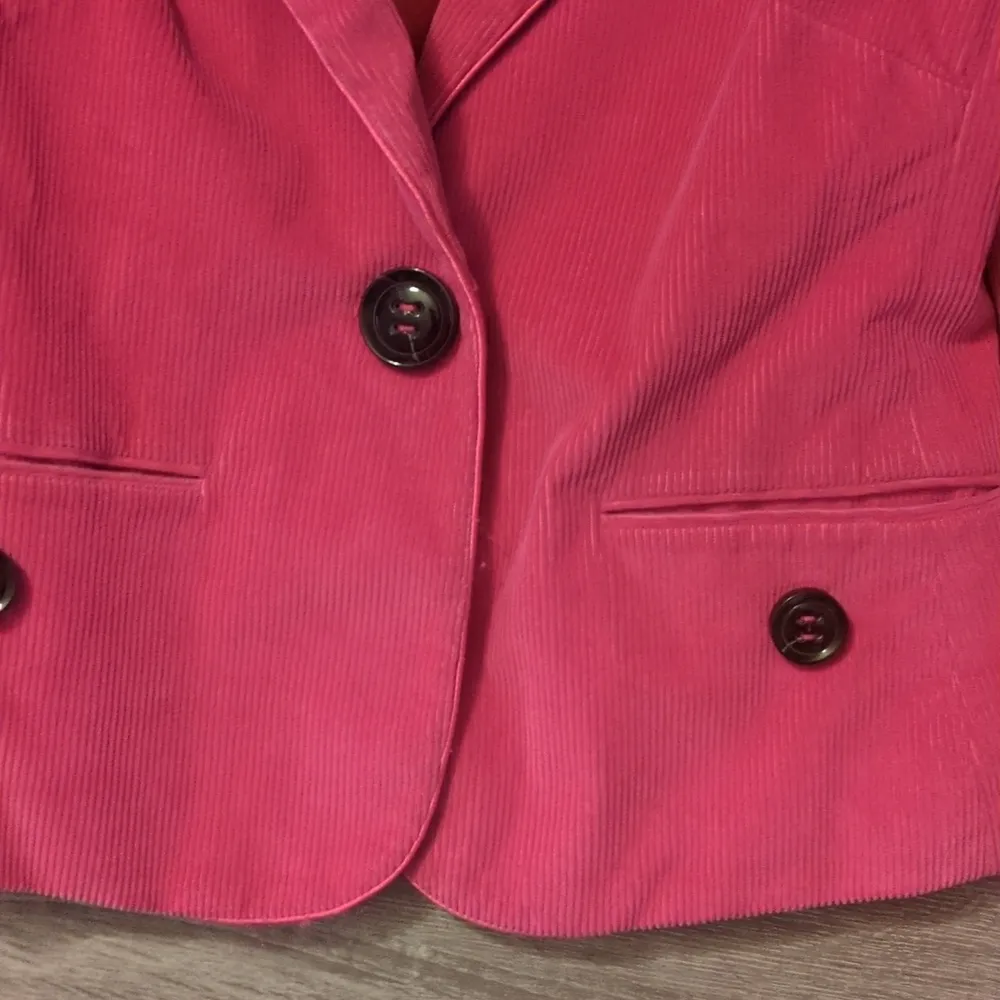Talbots Hot Pink Corduroy Blazer Size 2 - Image 2