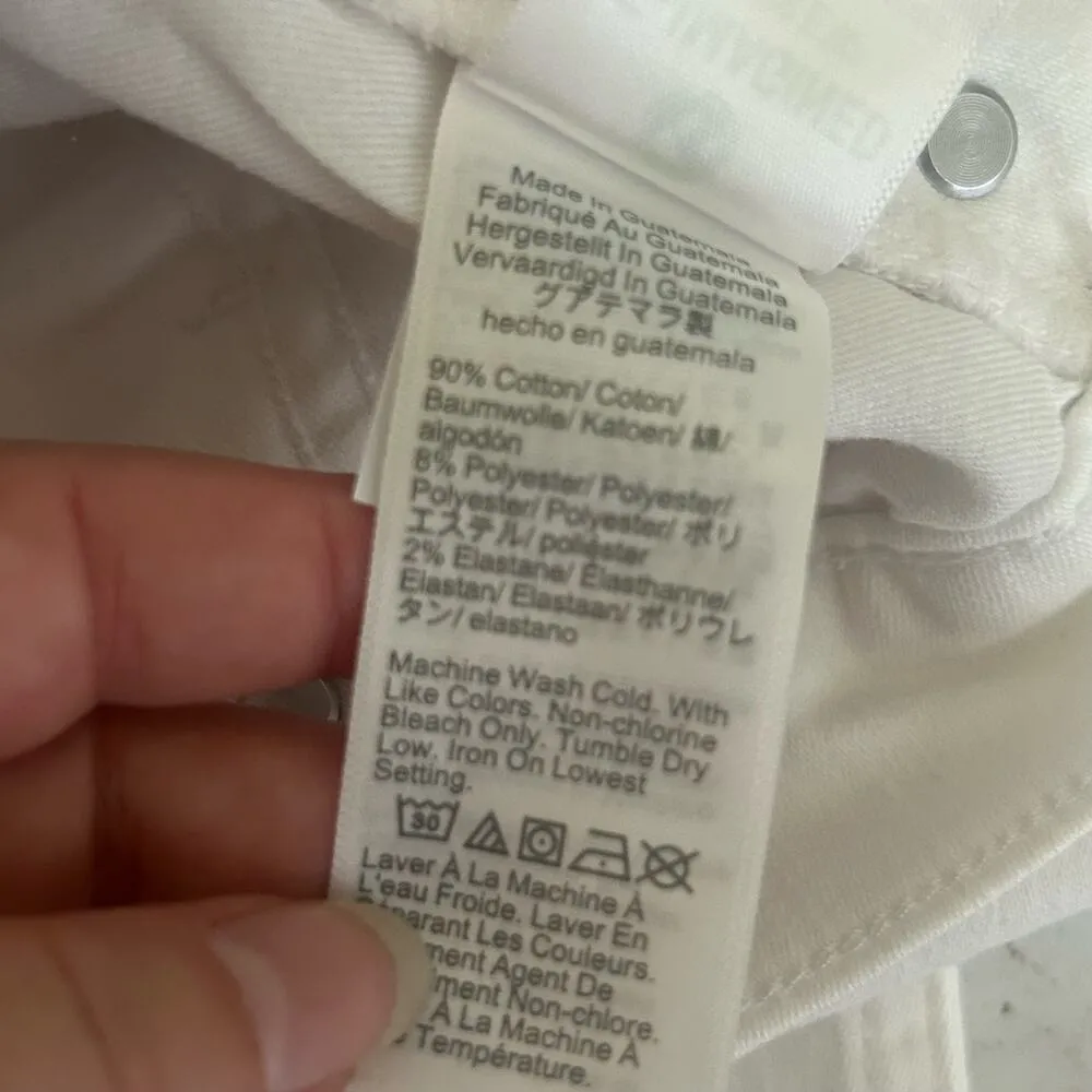 J. Crew Women's Jeans Vintage Slim Straight Button Fly White Denim Size 33 New - Image 8