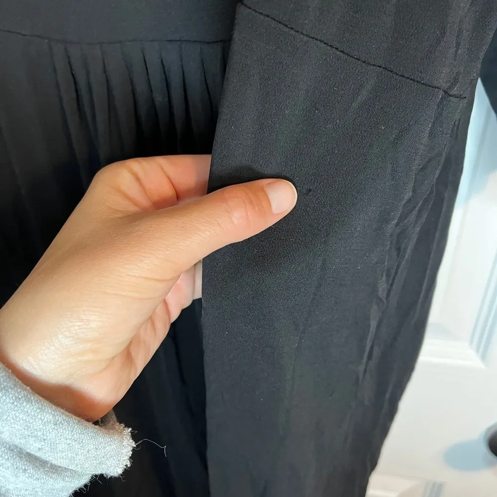 Eileen Fisher Silk Empire Waist Faux Wrap Dress - Image 6