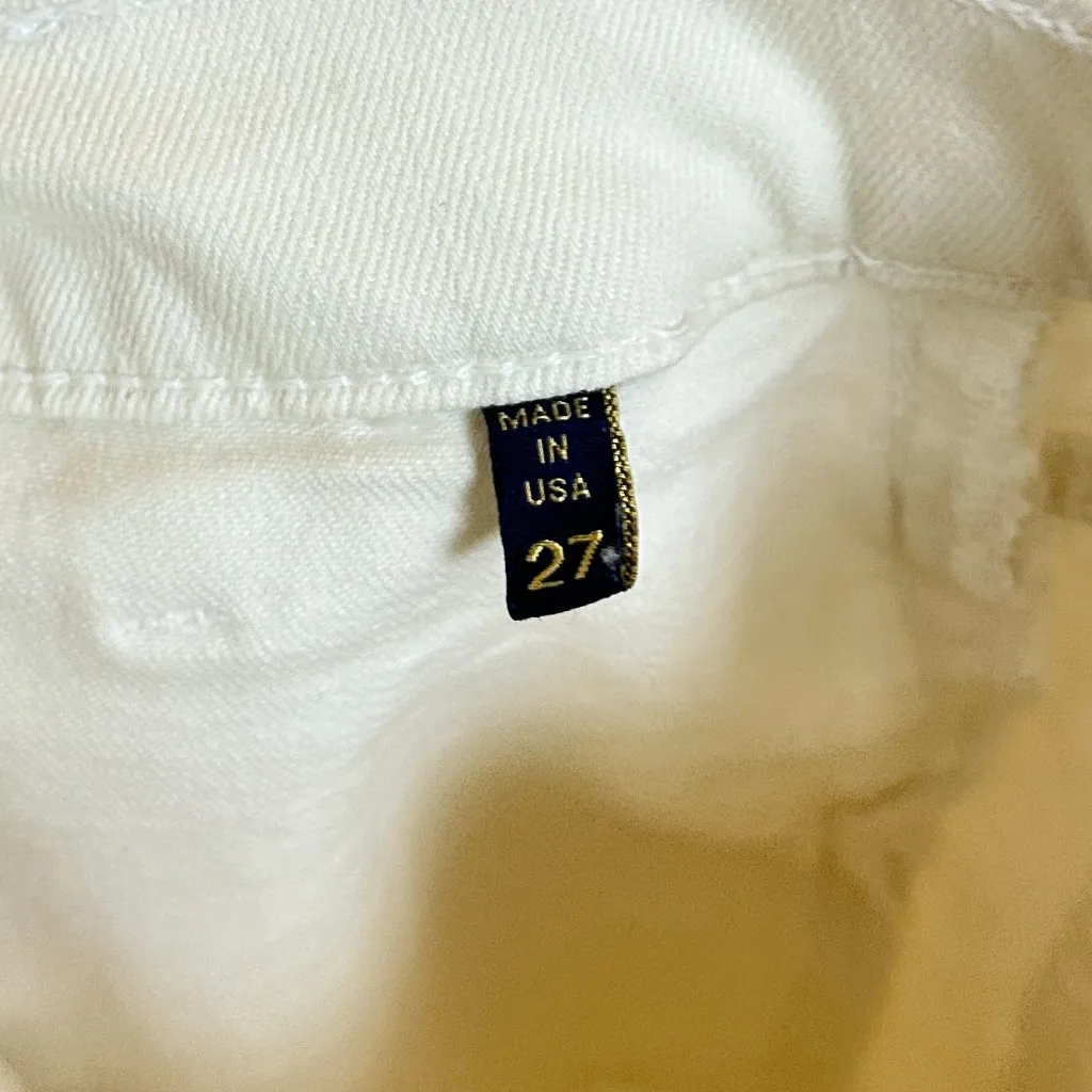 RAMY BROOK Clifford Cropped Wide-Leg Jeans in Wash White Size US 27 - Image 9