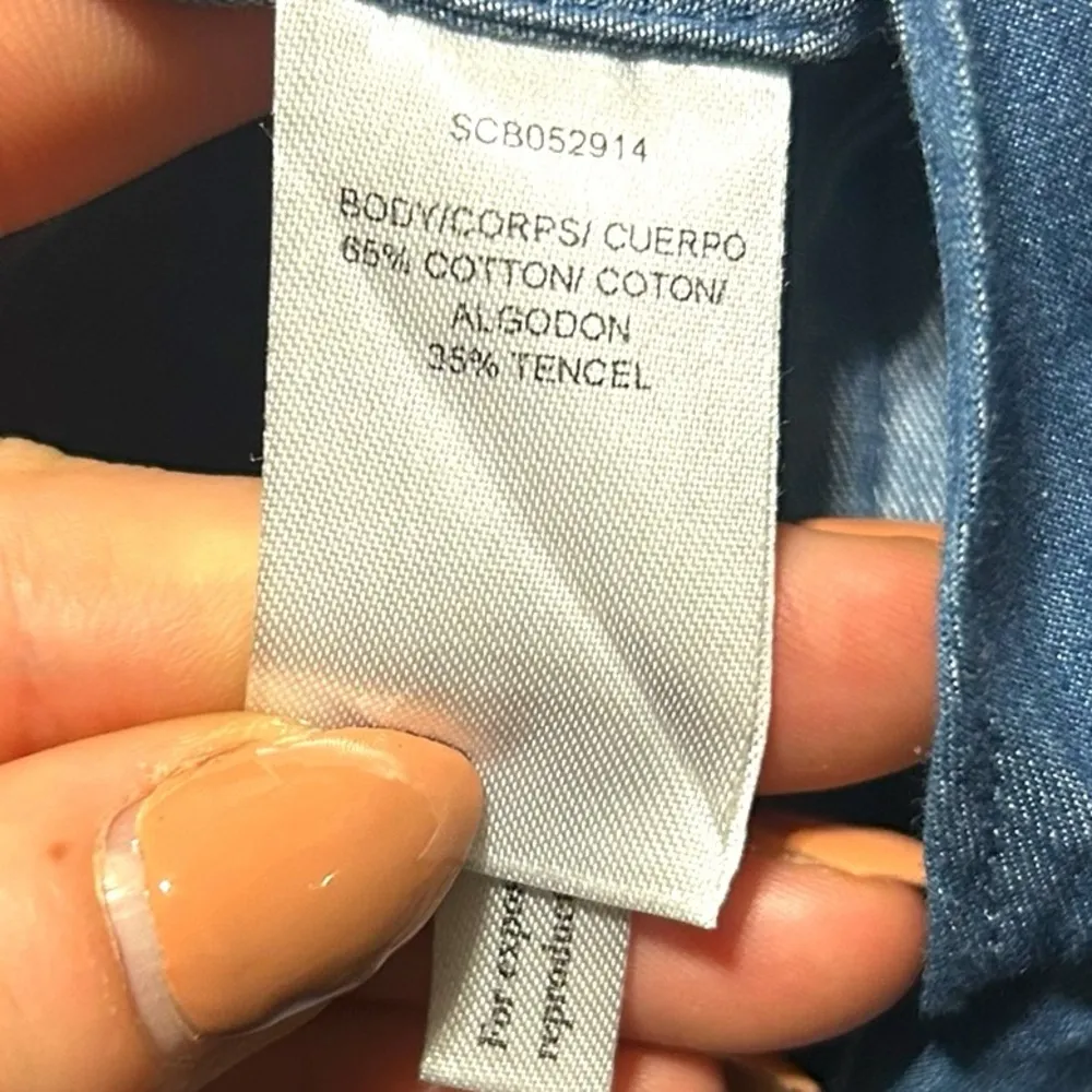 Halston Heritage Pintuck Chambray Shirt Dress Denim Blue Size 2 Coastal Cowgirl - Image 11