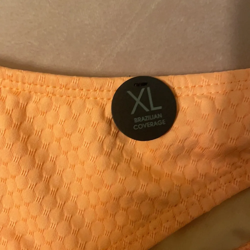 Cotton On refined high side brazilian bikini bottom sunshine orange XL new - Image 5