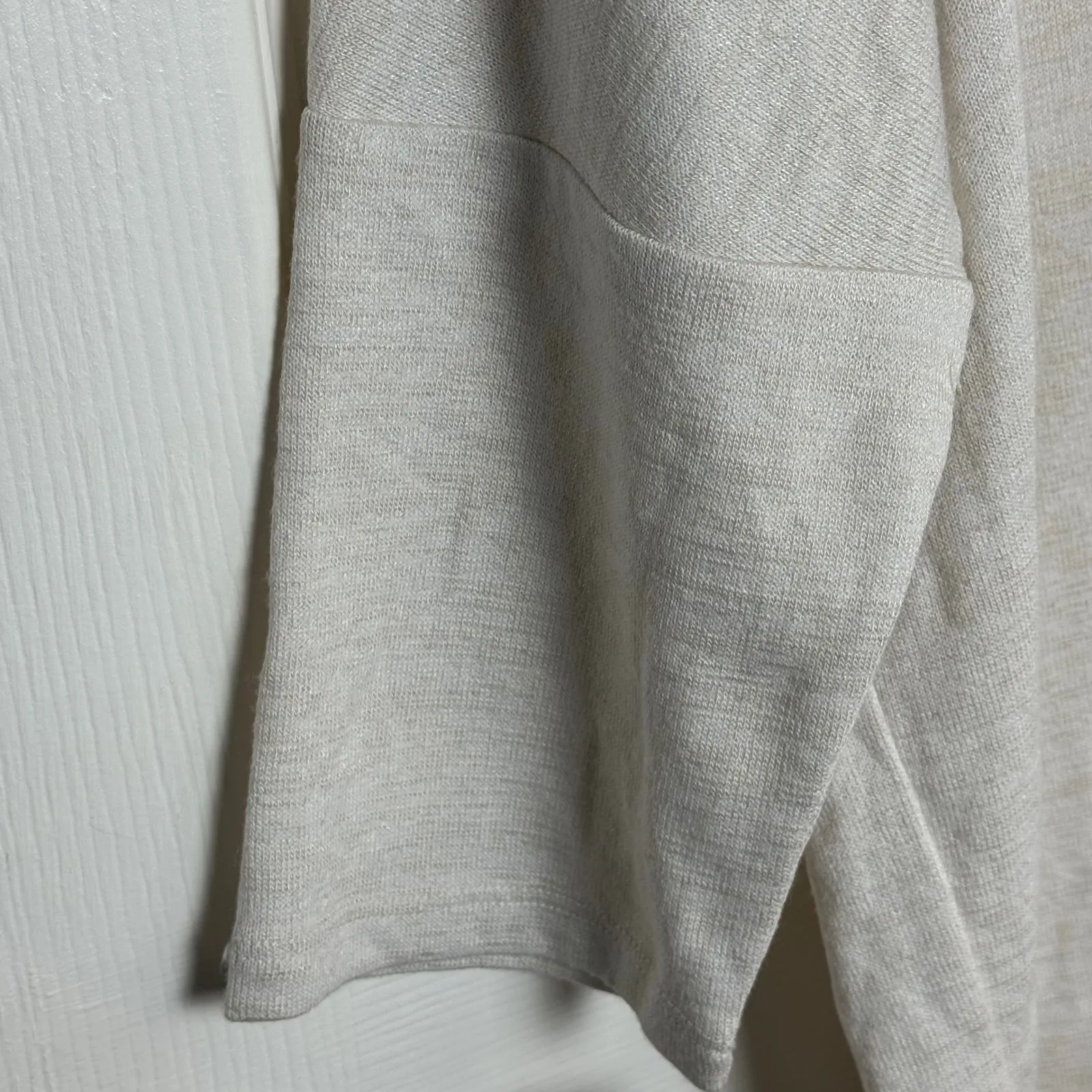 Market & Spruce Claire Cross Back Brushed Knit Top Off White Petite XL New NWT - Image 3