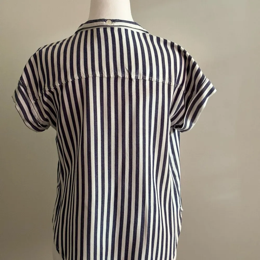 Alexander Jordan Short Sleeve Blouse Size S Blue - Image 6