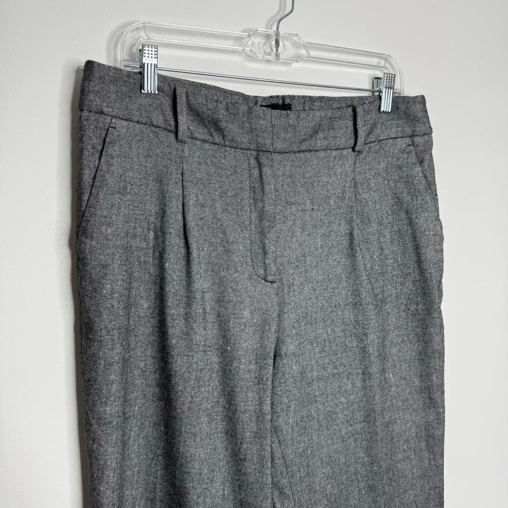 Talbots Bristol‎ Dress Ankle Straight Pant Pascala Textured Gray Size 12 - Image 3