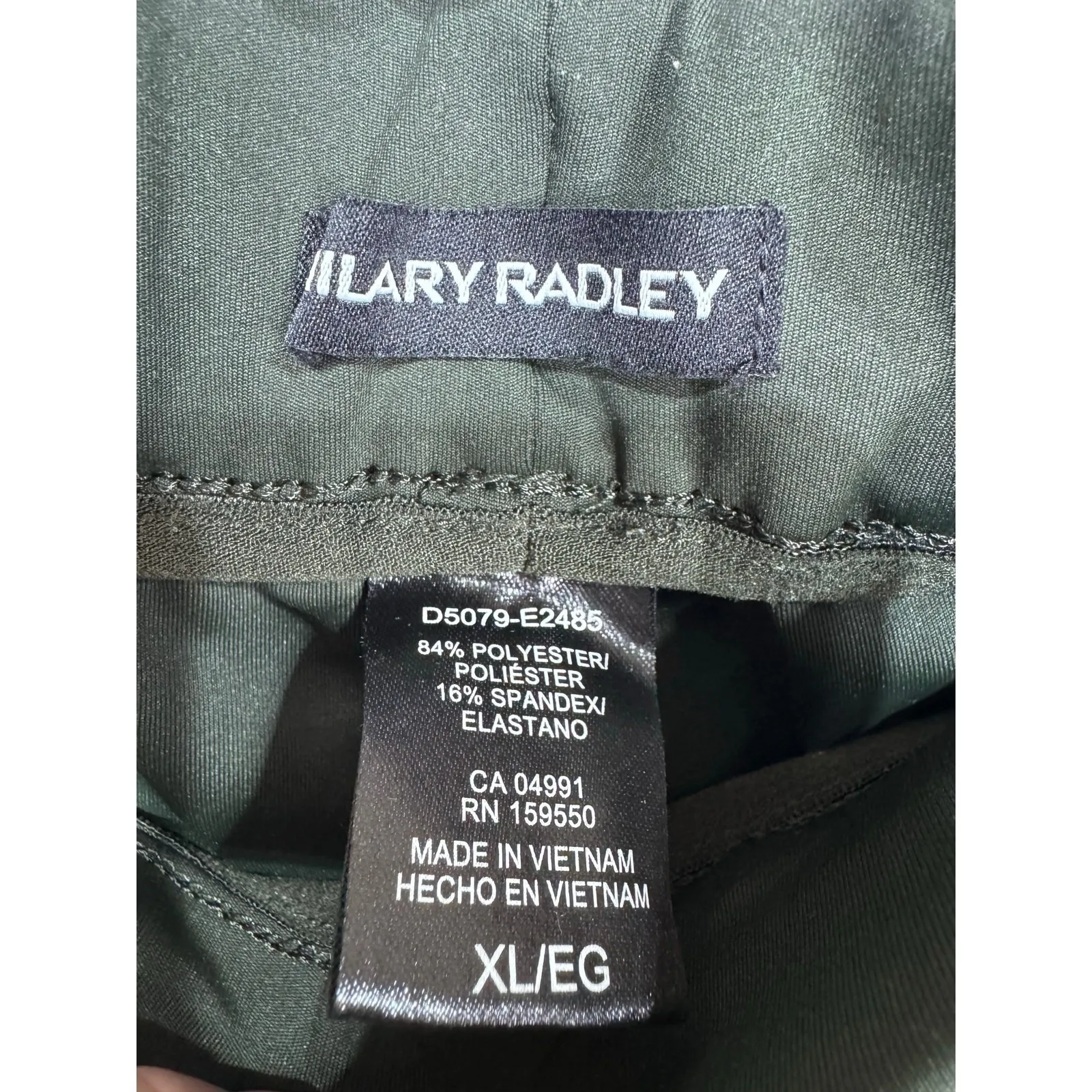 Hilary Radley Stretch Tapered Jogger Pants Olive Green‎ Pull-On Ankle Women's XL - Image 4