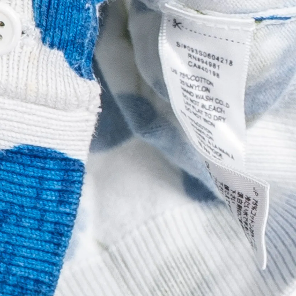 Twenty One Floral Cardigan Sweater M Women Short Sleeves Puffy Blue White Button - Image 5