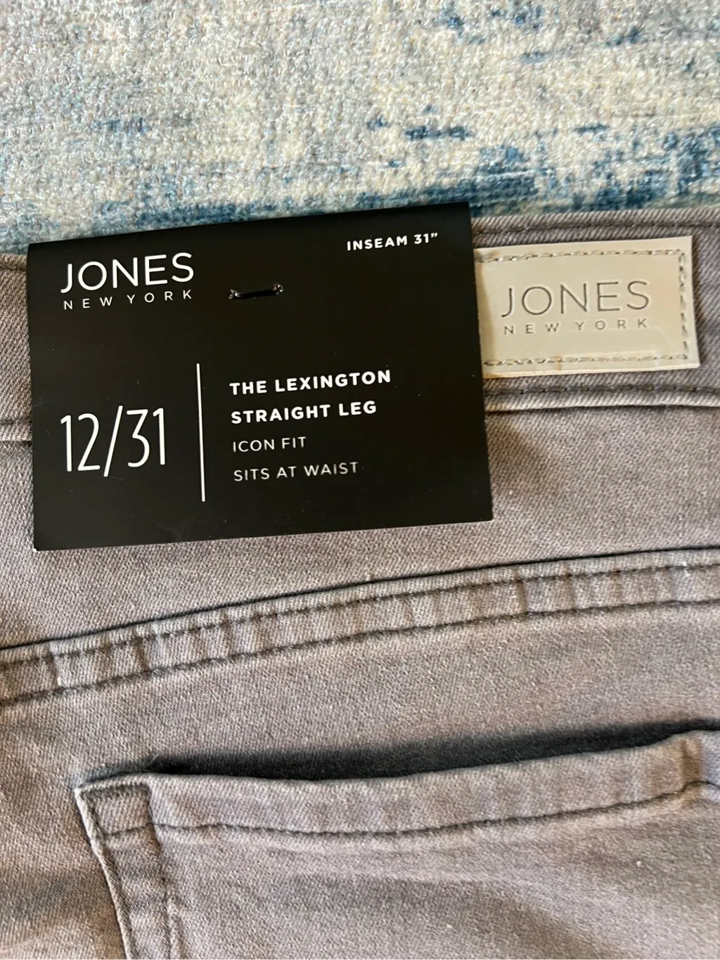Jones New York NWT!  Gray Luxe Lexington Straight Sculpt Shape Jeans Size 12 - Image 4