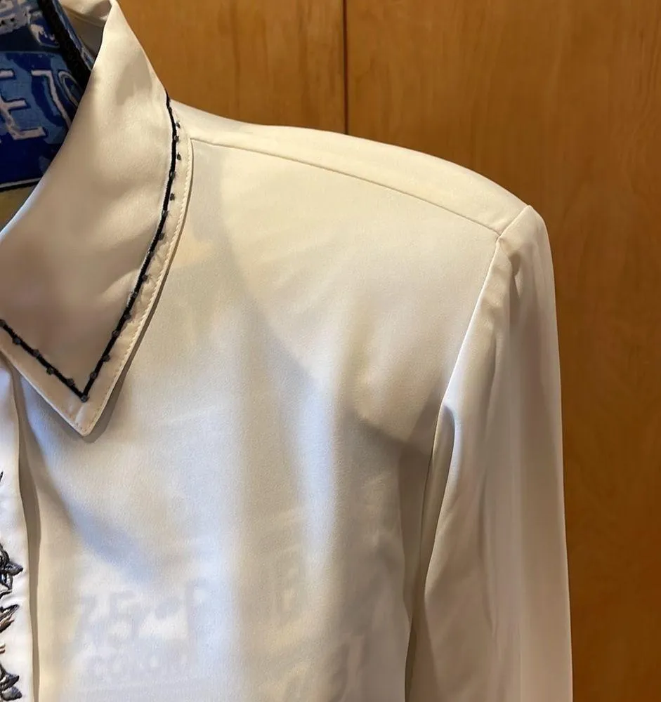 Koret 3 piece suit dress, skirt size 10, shirt and blazer size 8 Blue - Image 6