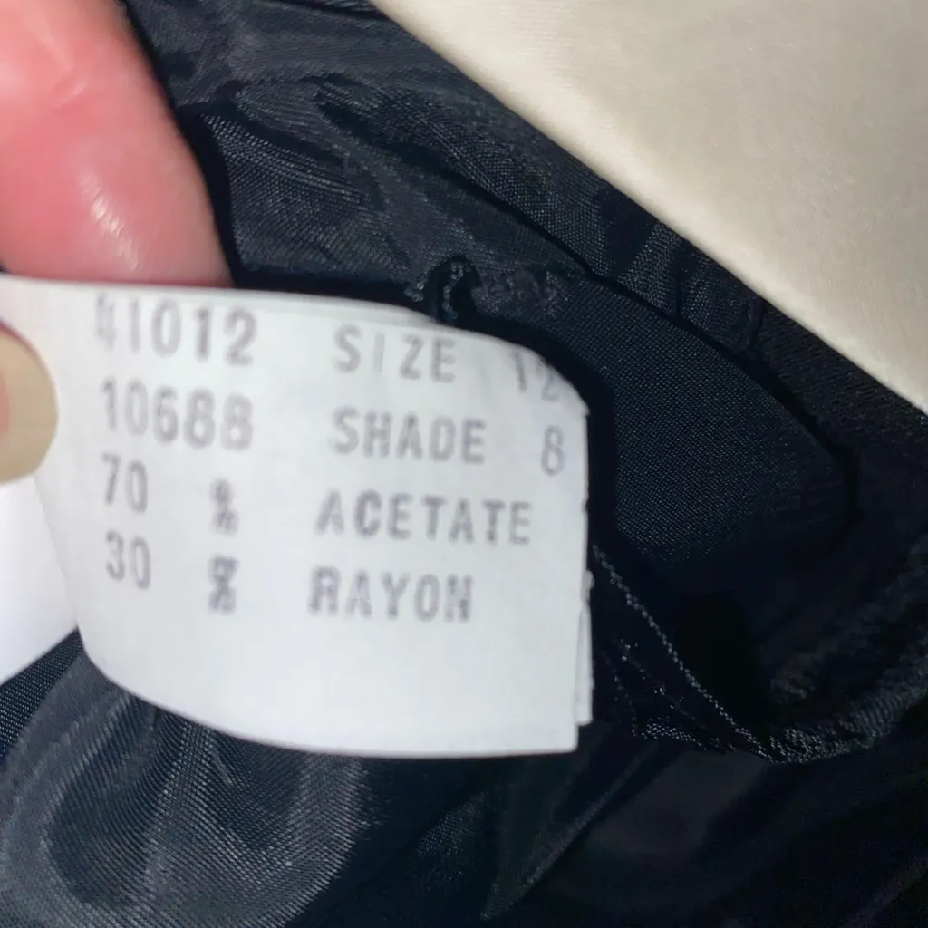 Nipon Night Vintage Cocktail Dress 80s 90s Glam 12 Black - Image 13