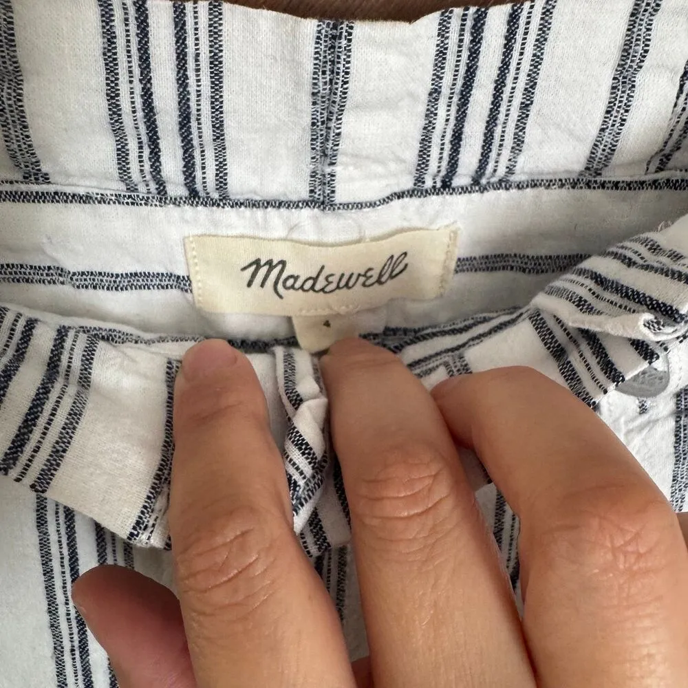 Madewell Linen-Cotton Pants Size 4 - Image 3