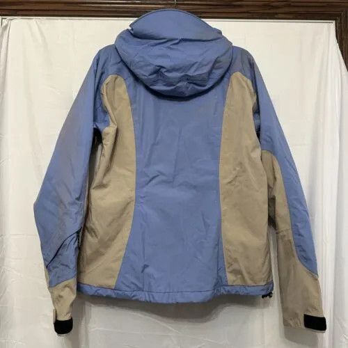 Mountain Hardwear Conduit Ski Snowboard Jacket Blue Tan Hood Women's Size 8‎ - Image 10