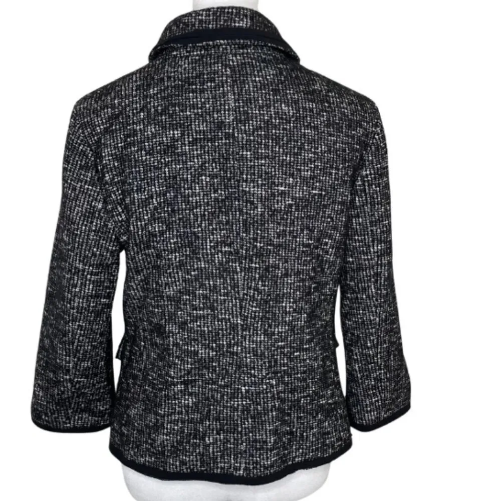 Tweed Wool Boutonniere Blazer Jacket Academia Old Money Career 12 - Image 2