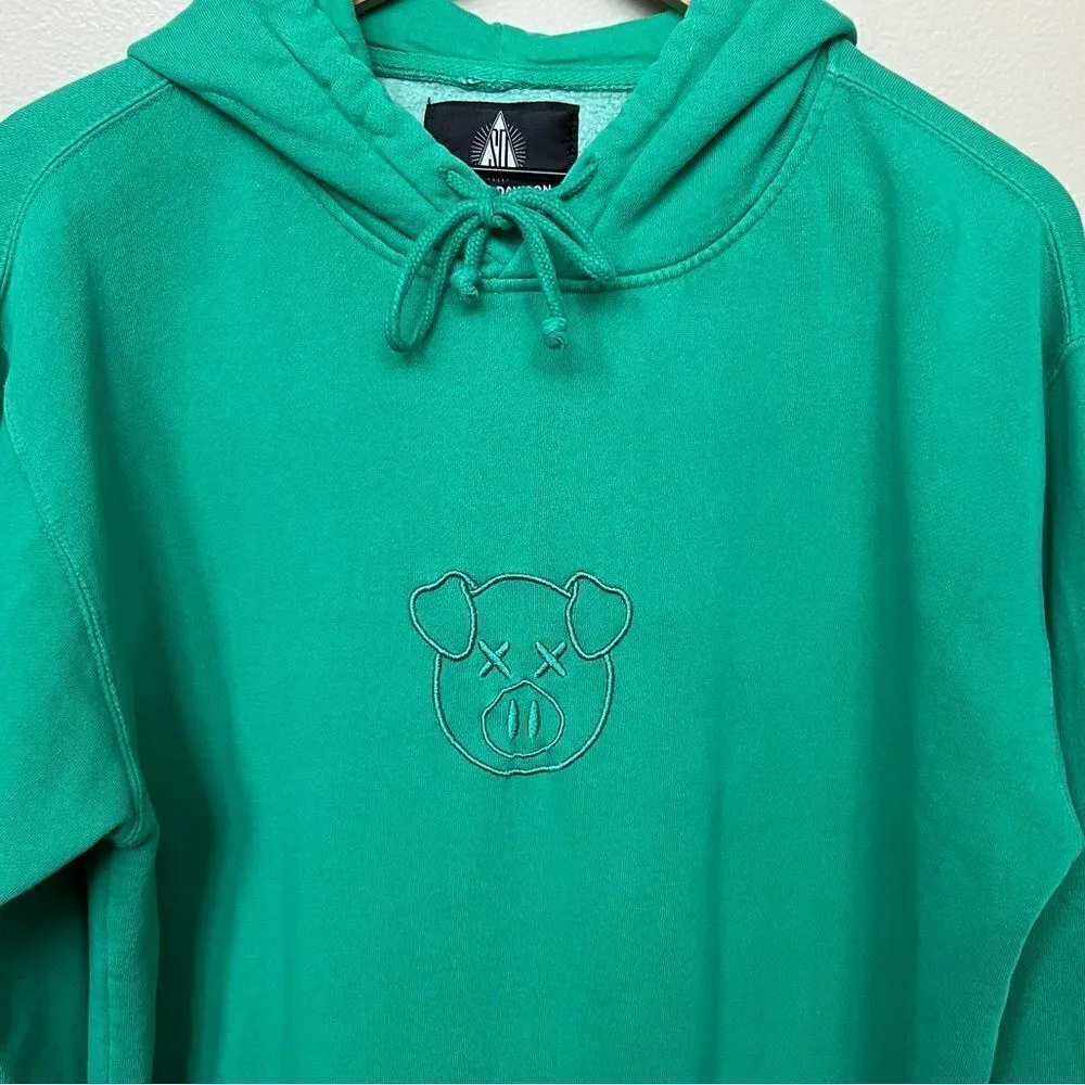 Shane Dawson x Jeffree Star Emerald Green Pig Hoodie Large Pullover Sweatshirt - Image 6