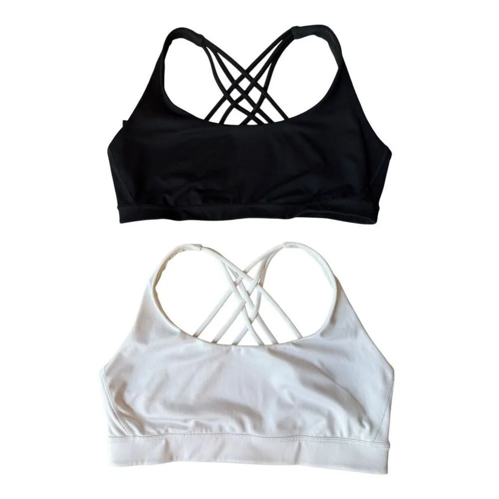 Victoria’s Secret Essential Strappy Sports Bras 1 Black, 1 White Size L - Image 6