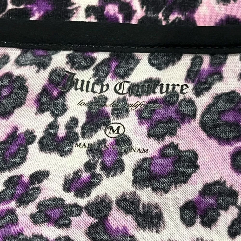 Juicy Couture Paradise City Pink and Black Cheetah Top Women’s Medium - Image 2