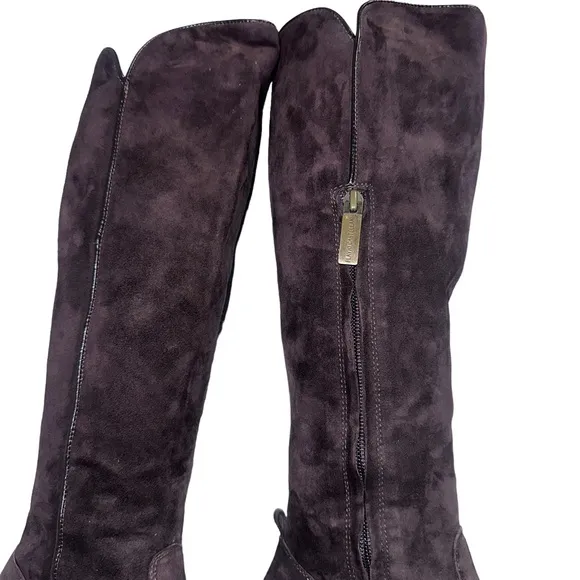 Flavio Castellani suede Leather Y2K brown tall pointy Boots size‎ 38 Size 7 - Image 6