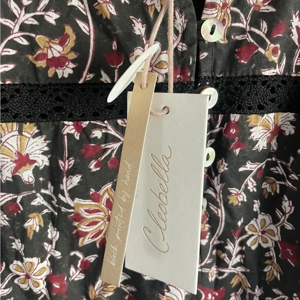 Cleobella Lotus Midi Dress Long Sleeve‎ Floral Cottagecore XS Cotton - Image 8