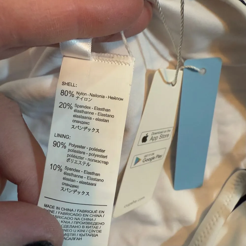 Cupshe Womens XL Black White Striped Side Tie Cut out Swim Suit Bikini Bottom - Image 7